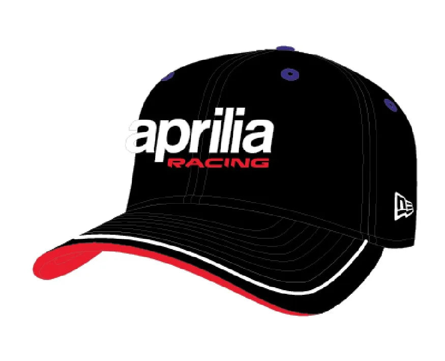 Gorra de equipo de carreras negro/rojo única