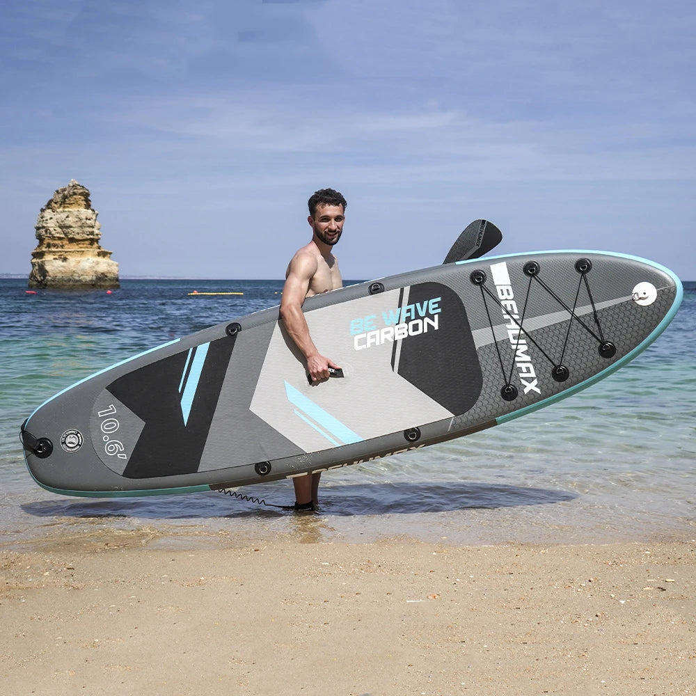 BEHUMAX - Tablas de Paddle Surf Be Wave Carbon construcción Dropstitch alta densidad resistente y estable