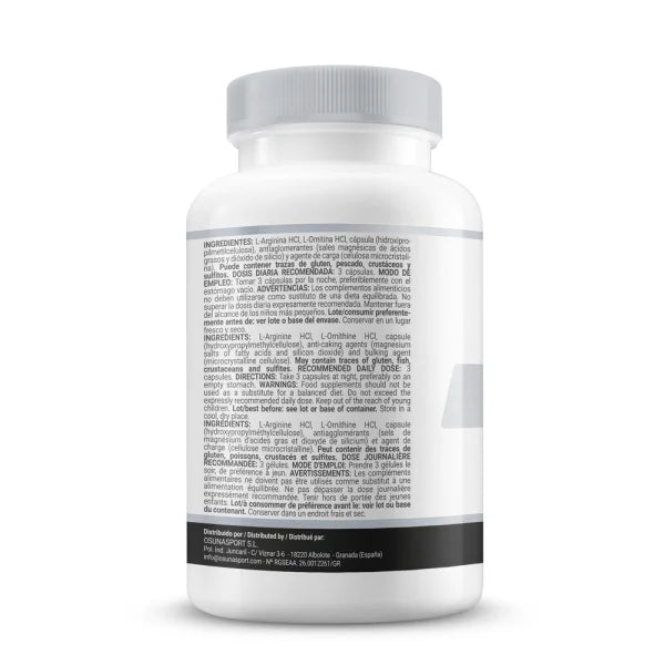 GH (Arginina y Ornitina) - 100 Cápsulas Vegetales de MM Supplements