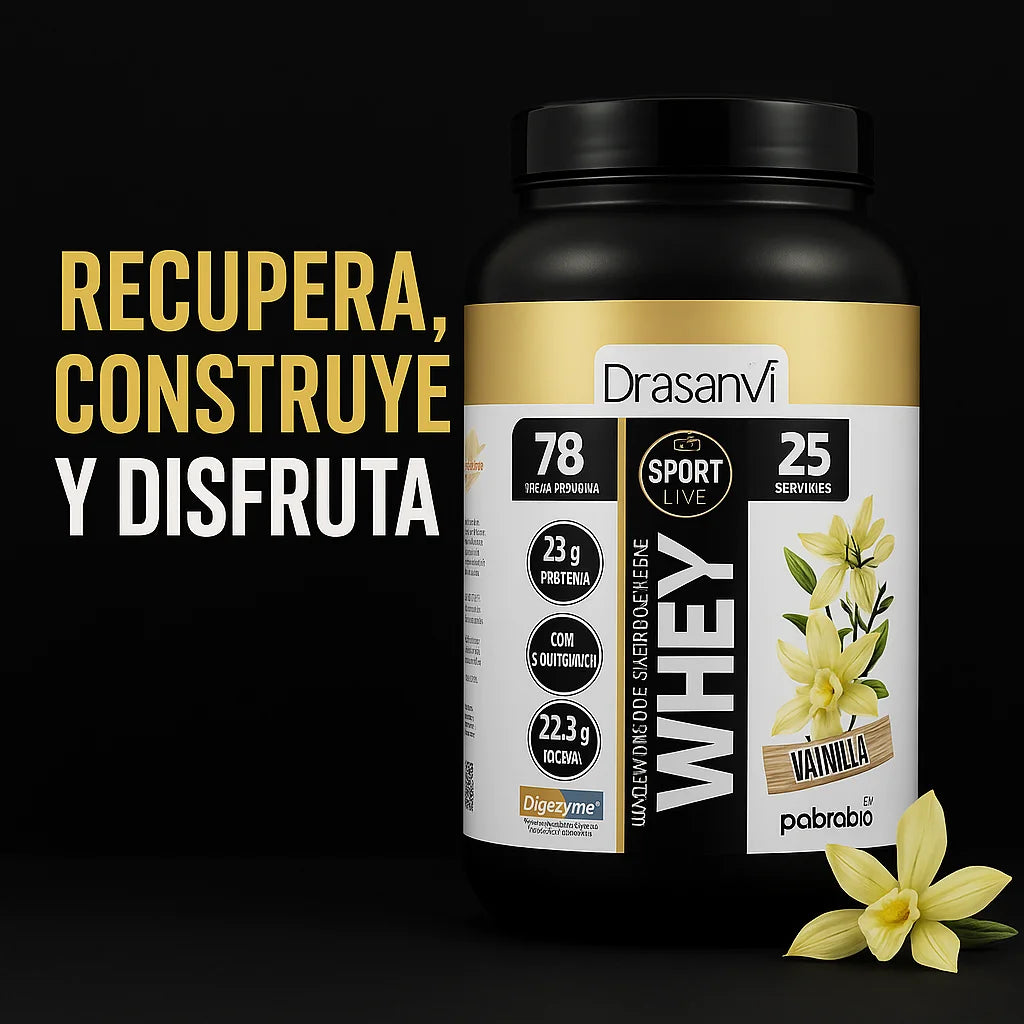 DRASANVI PROTEINA WHEY CONCENTRADA - SABOR VAINILLA - 750 GR