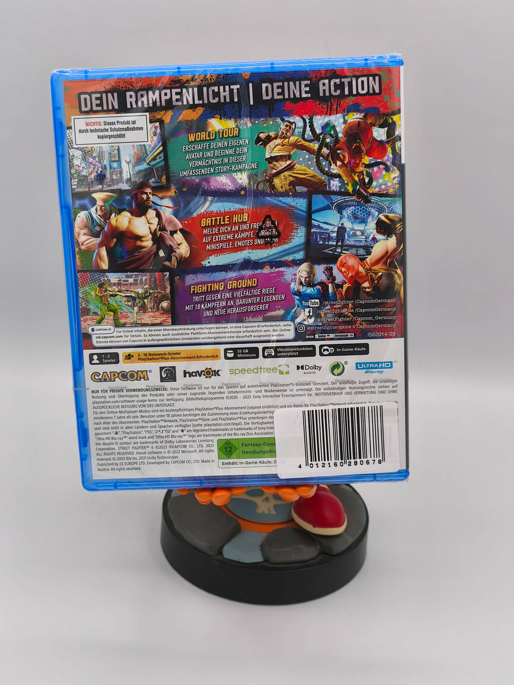 Street Fighter 6 PS5 - New Physical Game, PAL Germany, for PlayStation 5 with Spanish, English, French, German, Italian, and Portuguese languages, featuring dynamic combat and expanded roster.
