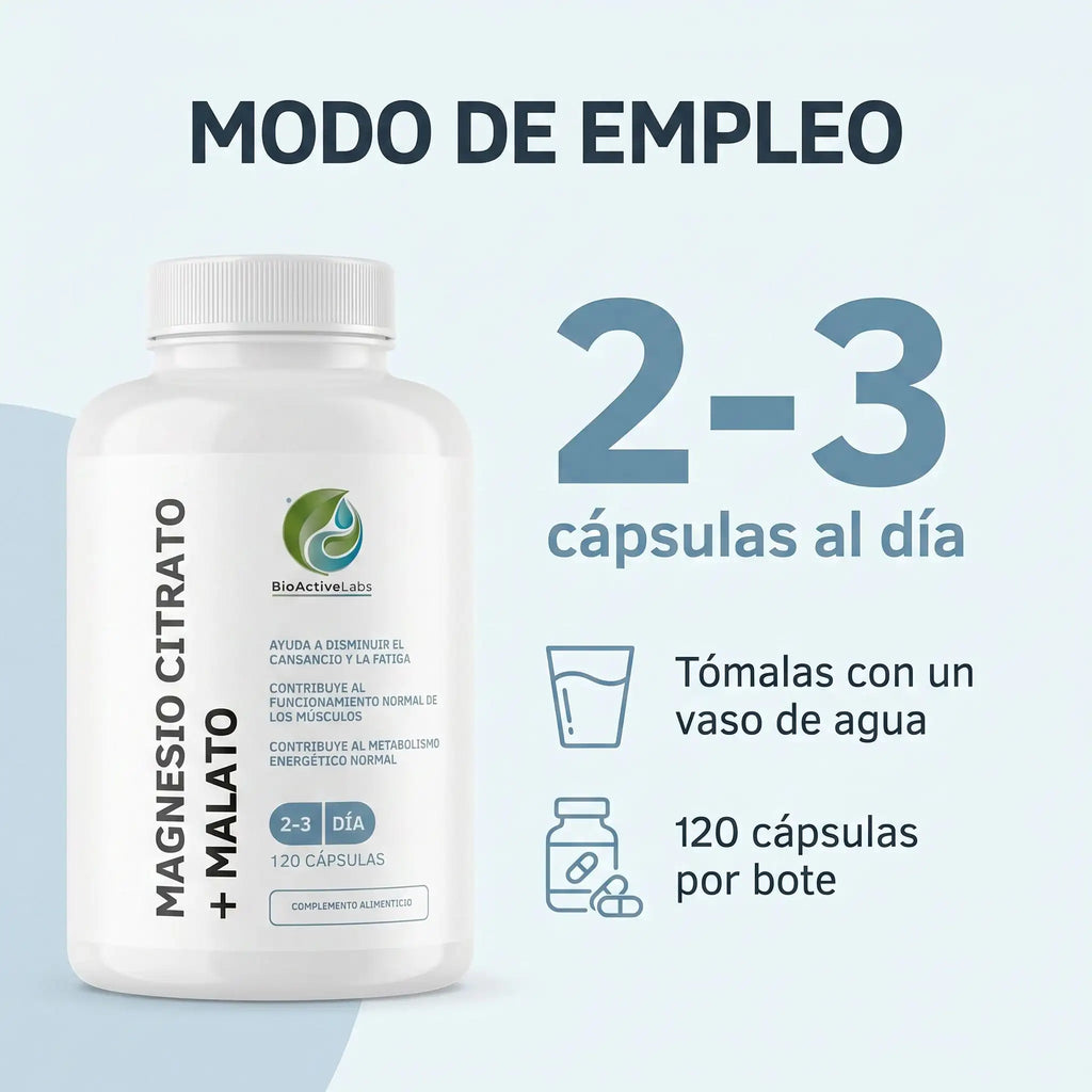 Magnesium citrate + malate 112.5 mg  120 capsules | BioActiveLabs