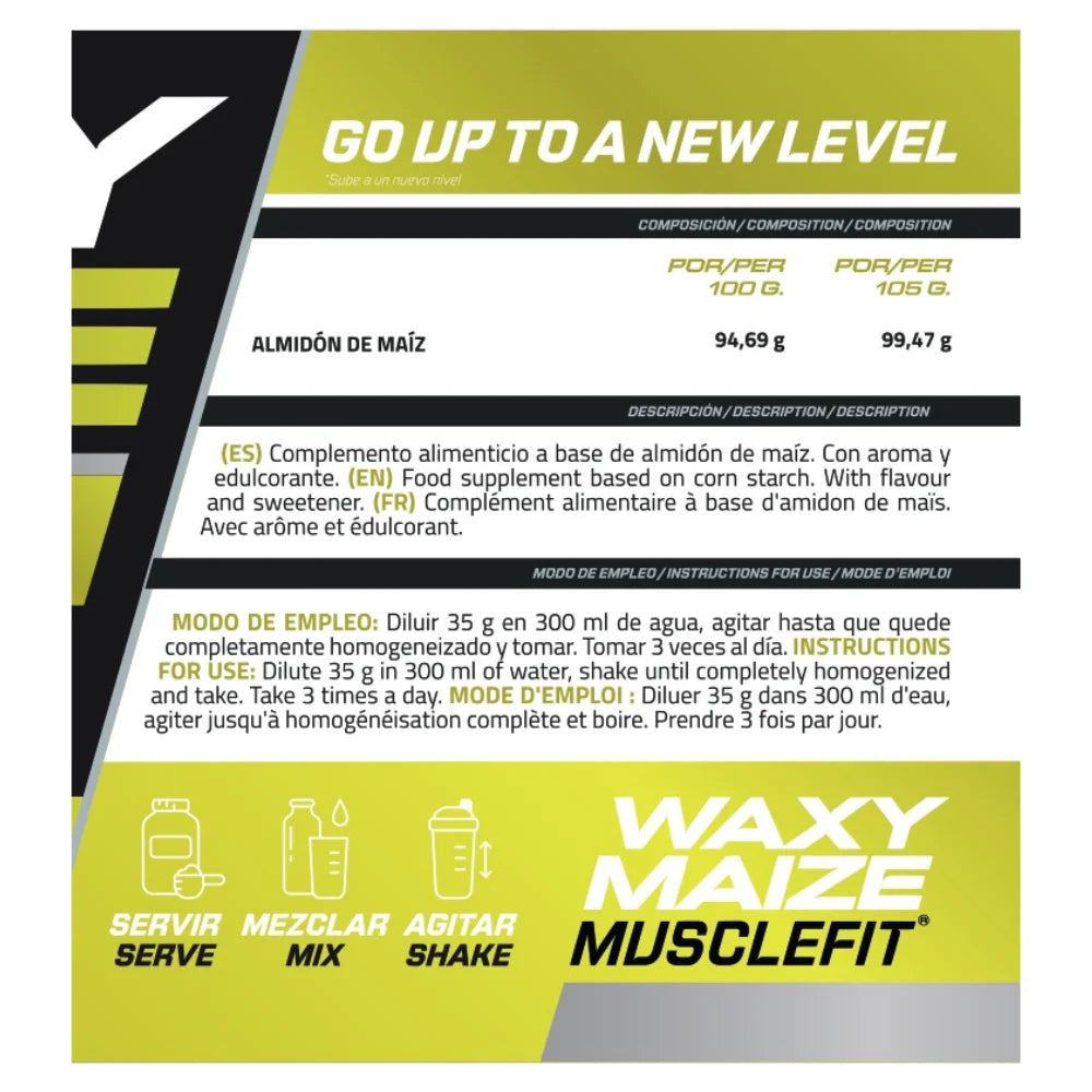 Waxy Maize 2kg - Musclefit - Almidón de Maíz