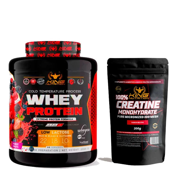 King Nutrition Whey Protein 2kg Proteina Concentrada + 200g de creatine monohydrate