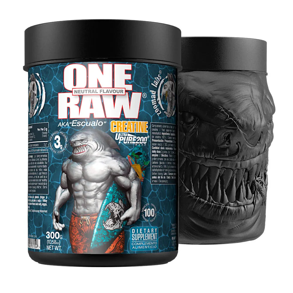 CREATINA MONOHIDRATO 200MESH  ONE RAW (300G) - Zoomad labs | Ultra fina | Fácil disolución | aumenta la masa muscular | aumenta el rendimiento"