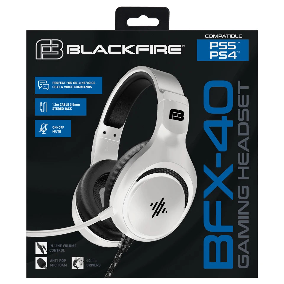 Blackfire wired stereo headphones gaming headset bfx-40 for ps5 and ps4