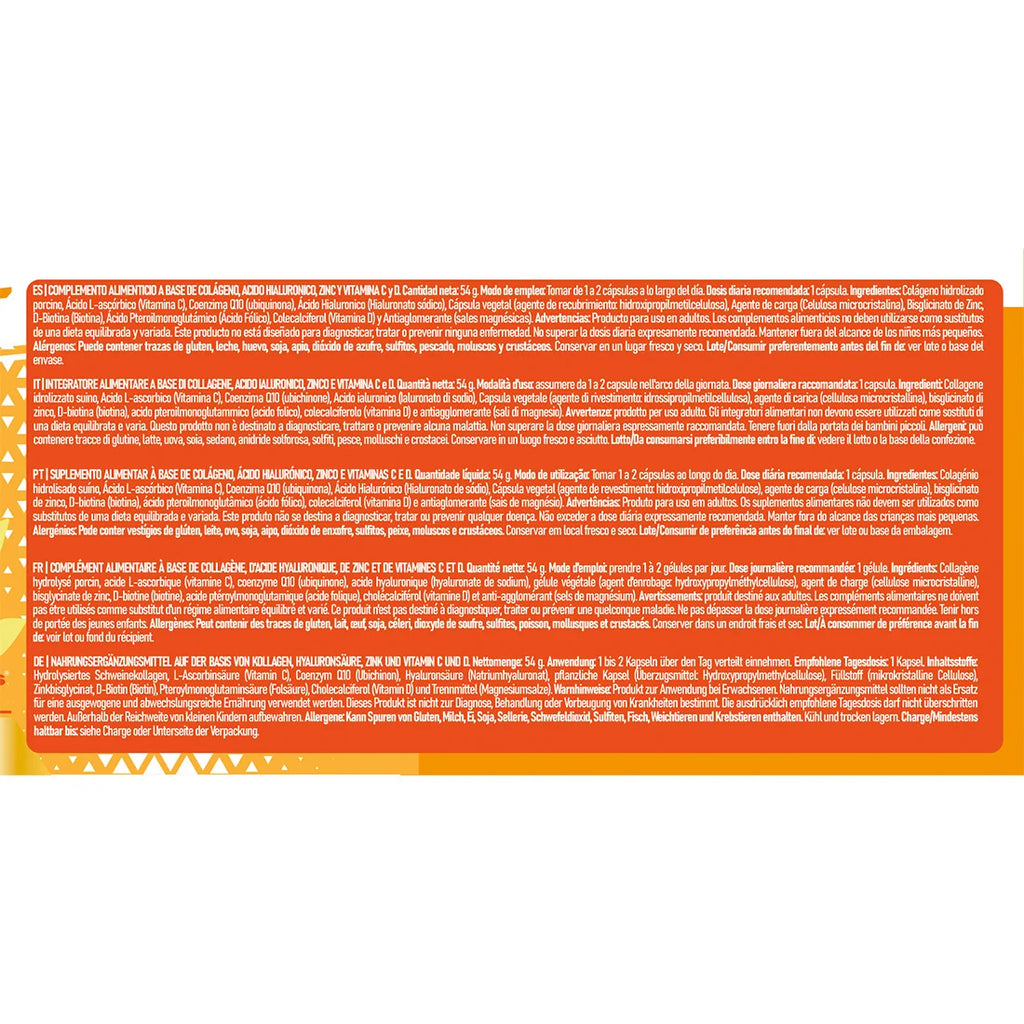 PRIMAL ASSAULT | Colágeno Ácido Hialurónico - Hidrolizado + Biotina + Q10 - Piel Cartílago - Vit C D B12 y Zinc - Collagen Complex - 60 Cápsulas