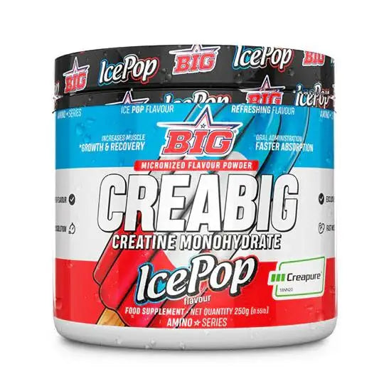 Creatina Creabig Creapure (250G) Ice Pop - Big | Creatina monohidrato  Alta calidad  Delicioso sabor