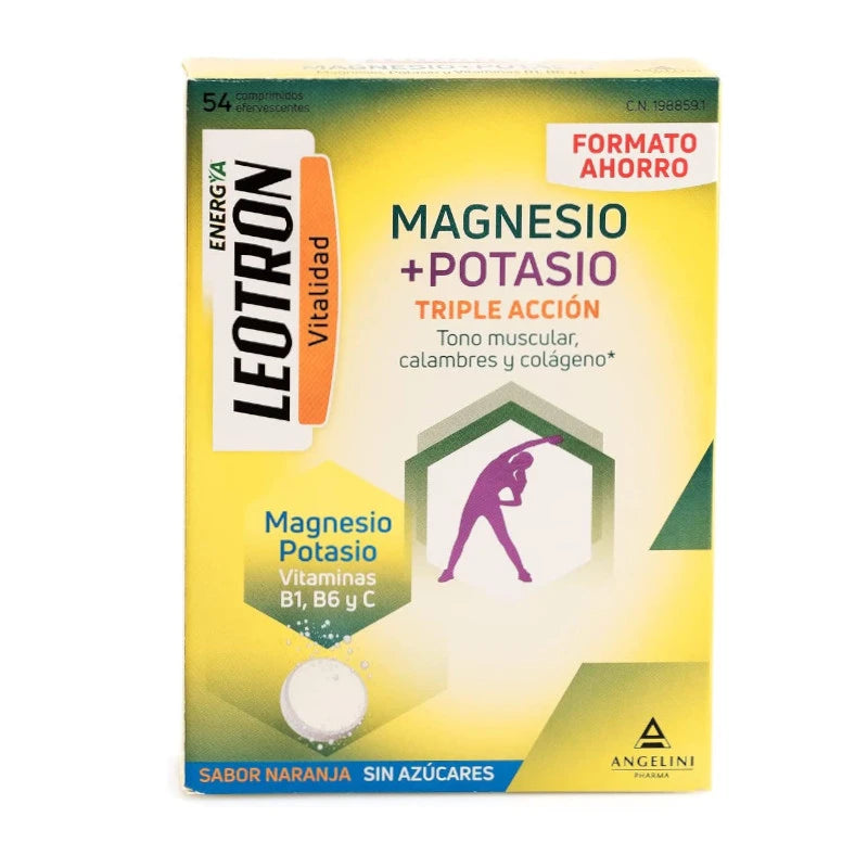 LEOTRON VITALIDAD MAGNESIO POTASIO 54 COMPRIMIDOS