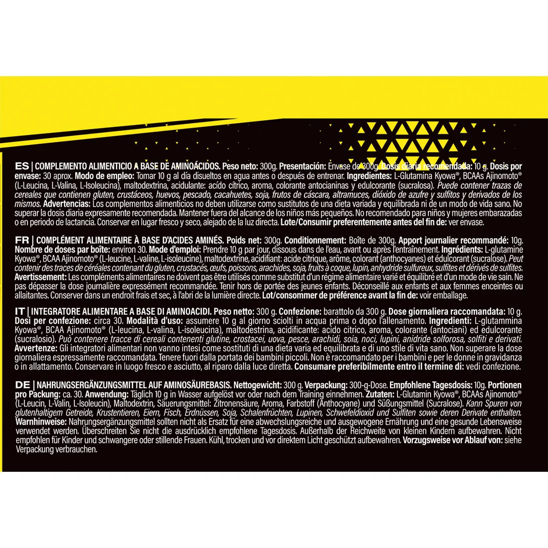 PRIMAL ASSAULT | BOTELLA L-Glutamina + BCAA en Polvo, 300 g, Frutos del Bosque