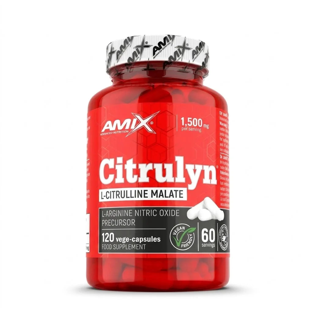 Amix Citrulyn 120 cápsulas - L-Citrulina Malato de Grado Clínico - Precursor Directo de Óxido Nítrico (NO) y Modulador del Ciclo de la Urea - Vasodilatación y Aclaramiento de Amoníaco