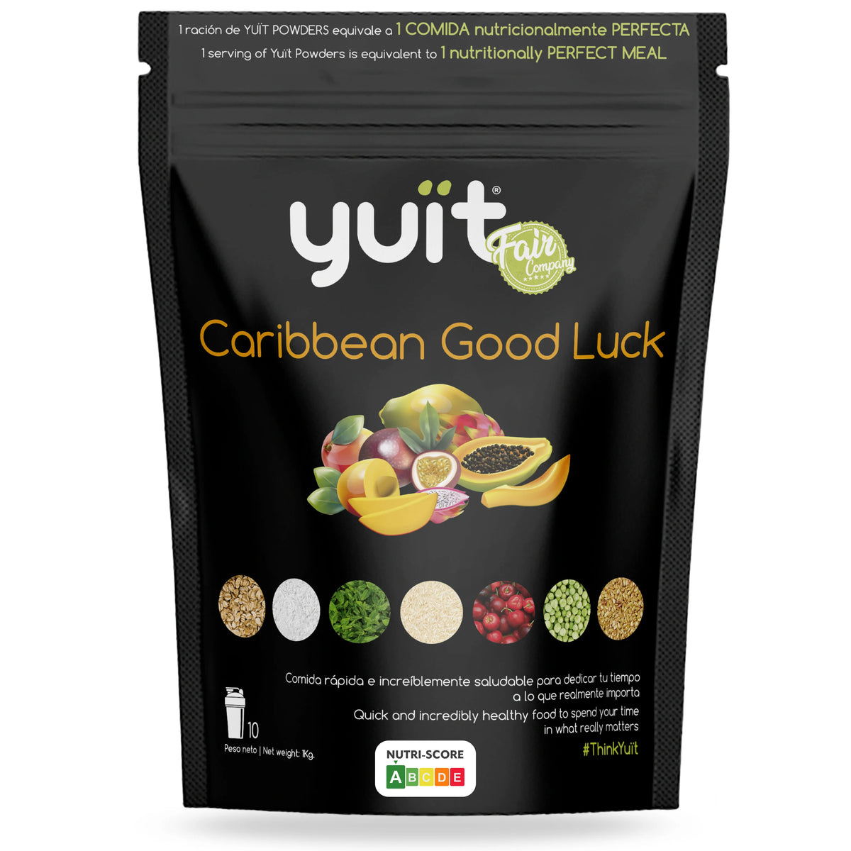 YUÏT - Batidos Sustitutivos de Comida con 31 vitaminas y Minerales + Probióticos - Batido Proteina - Comida Real y Natural - Batido dietético saciante con 35gr de proteínas