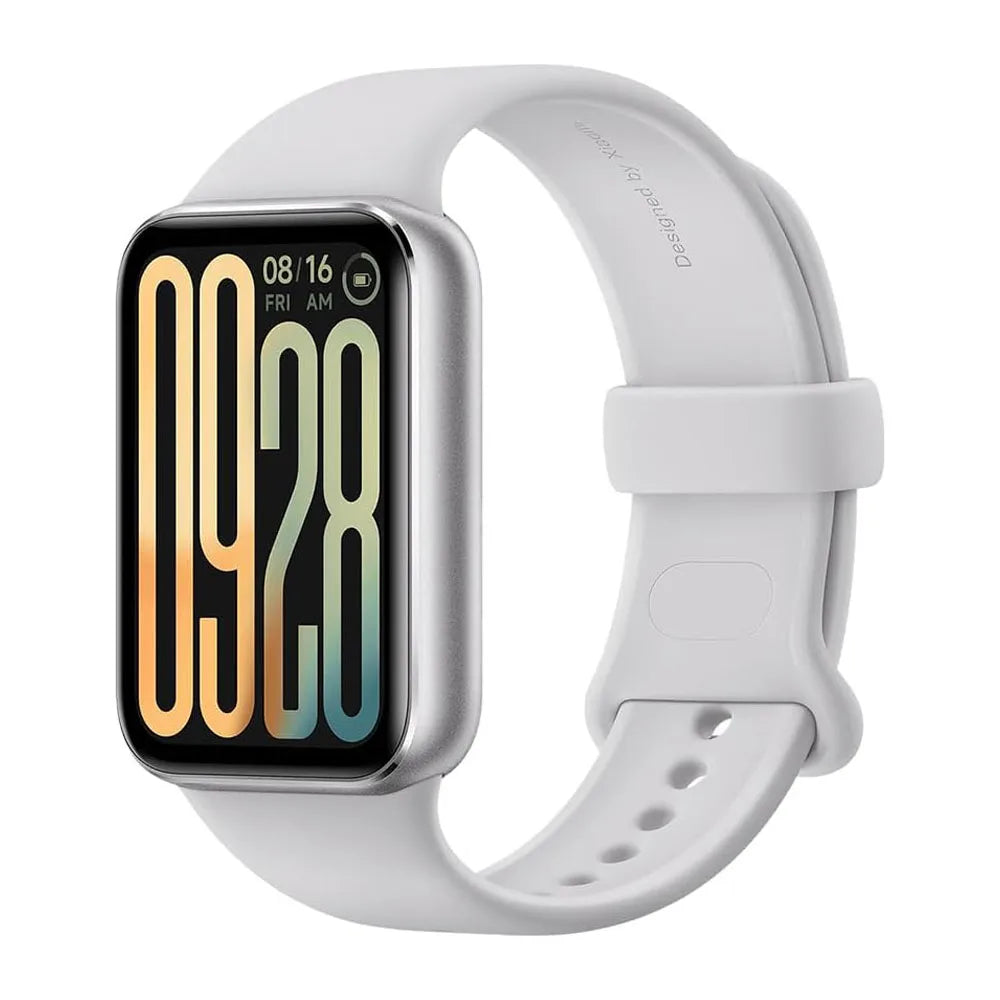 Xiaomi Smart Band 9 Pro 1.74" AMOLED Smartwatch with GPS, Bluetooth 5.4, 150+ Sports Modes, Heart Rate & SpO₂ Monitoring, 21 Days Battery Life, Compatible with Android, Available in Black and Silver.