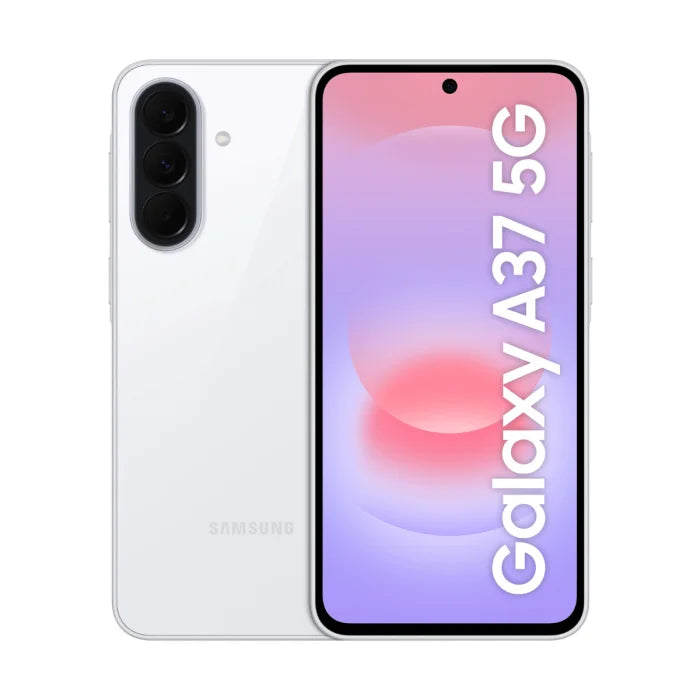 Samsung Galaxy A37 5G smartphone with 6.7” Super AMOLED FHD+ display, 50 MP camera, 8GB RAM, 256GB storage, IP67 water resistance, 5000mAh battery, and 120Hz refresh rate, perfect for high-performance tasks and photography.