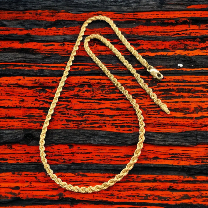 Mrc Collar Cordón Salomónico 3.50 mm 45 cm Oro 18 Kilates, con certificado de calidad