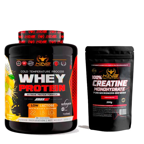 King Nutrition Whey Protein 2kg Proteina Concentrada + 200g de creatine monohydrate
