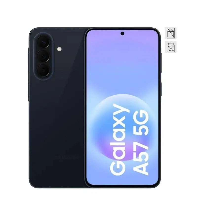 Samsung Galaxy A57 5G Smartphone, 12GB RAM, 512GB Storage, 6.7" Super AMOLED Plus Display, 50MP Camera, IP68 Water Resistance, Long Battery Life, available in Lilac, Blue, Black. Ideal for mobile enthusiasts seeking advanced