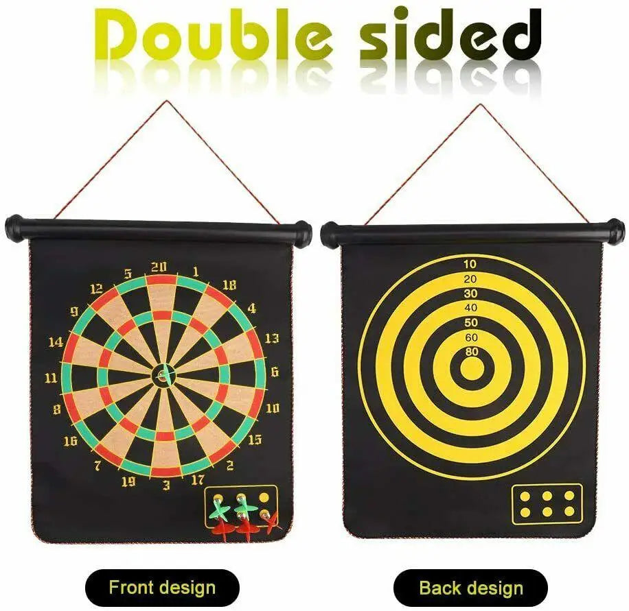 Double-sided magnetic dart board with darts children adult office family leisure indoor maxia market