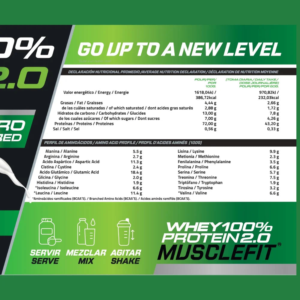 Pack Whey 100% Protein 2000g + Creatina 300g MuscleFIt / MuscleVip  Aumento Muscular
