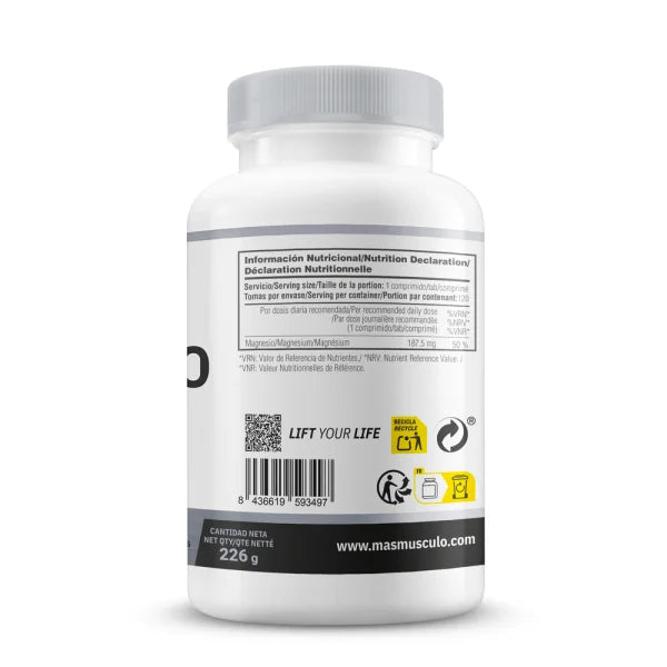 Citrato de Magnesio 187,5mg - 120 comprimidos MM Supplements