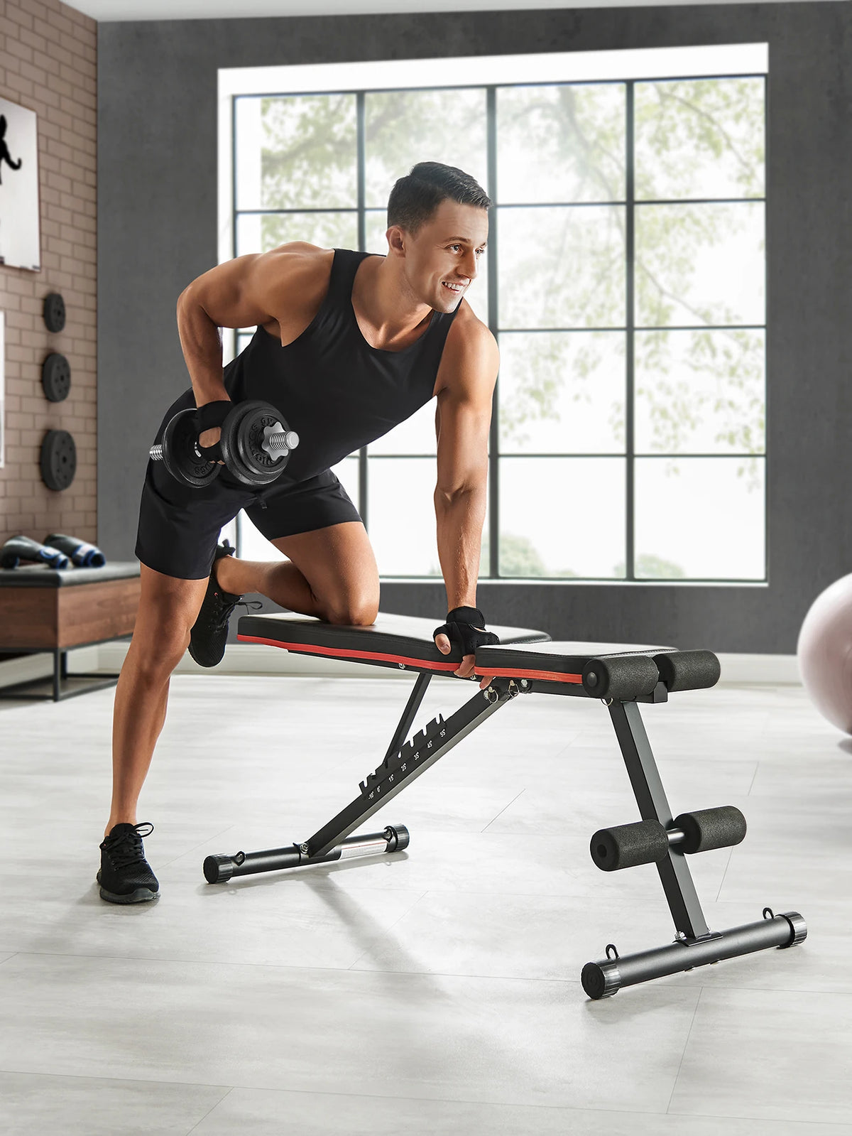 SONGMICS Juego de Mancuernas Ajustables de Hierro Fundido, con Barra Adicional,para Hombres y Mujeres, Entrenamiento de Fitness, Levantamiento de Pesas en el Gimnasio de casa