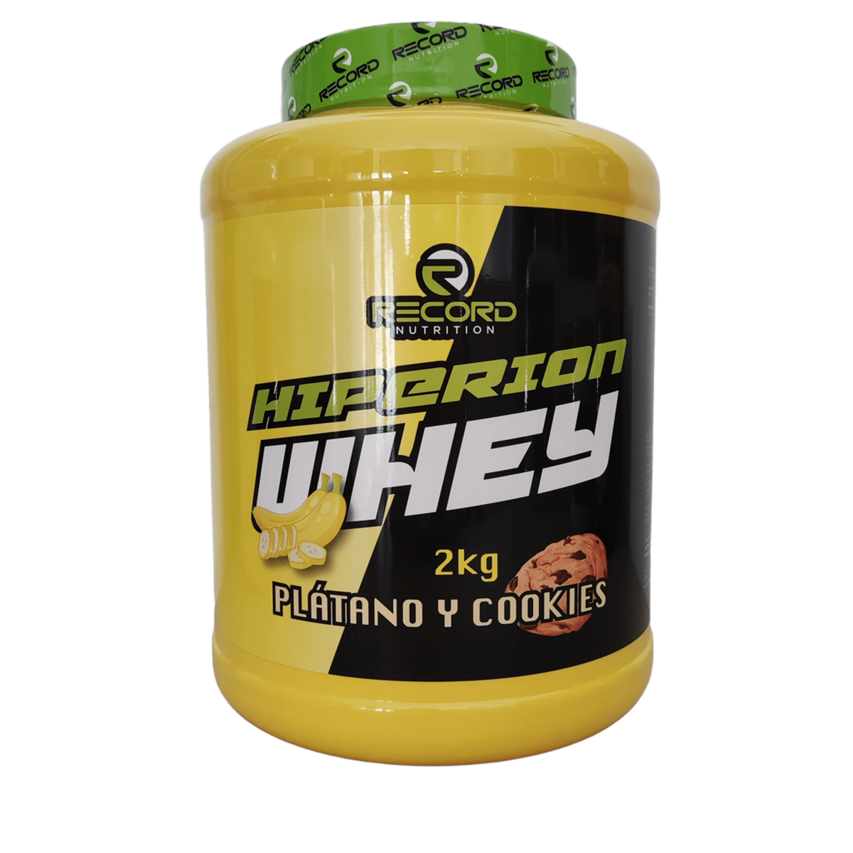Hiperion whey 2000g en cuatro deliciosos sabores, plátano&cookies, chocolate&cookies, fresa&cookies,vainilla&cookies