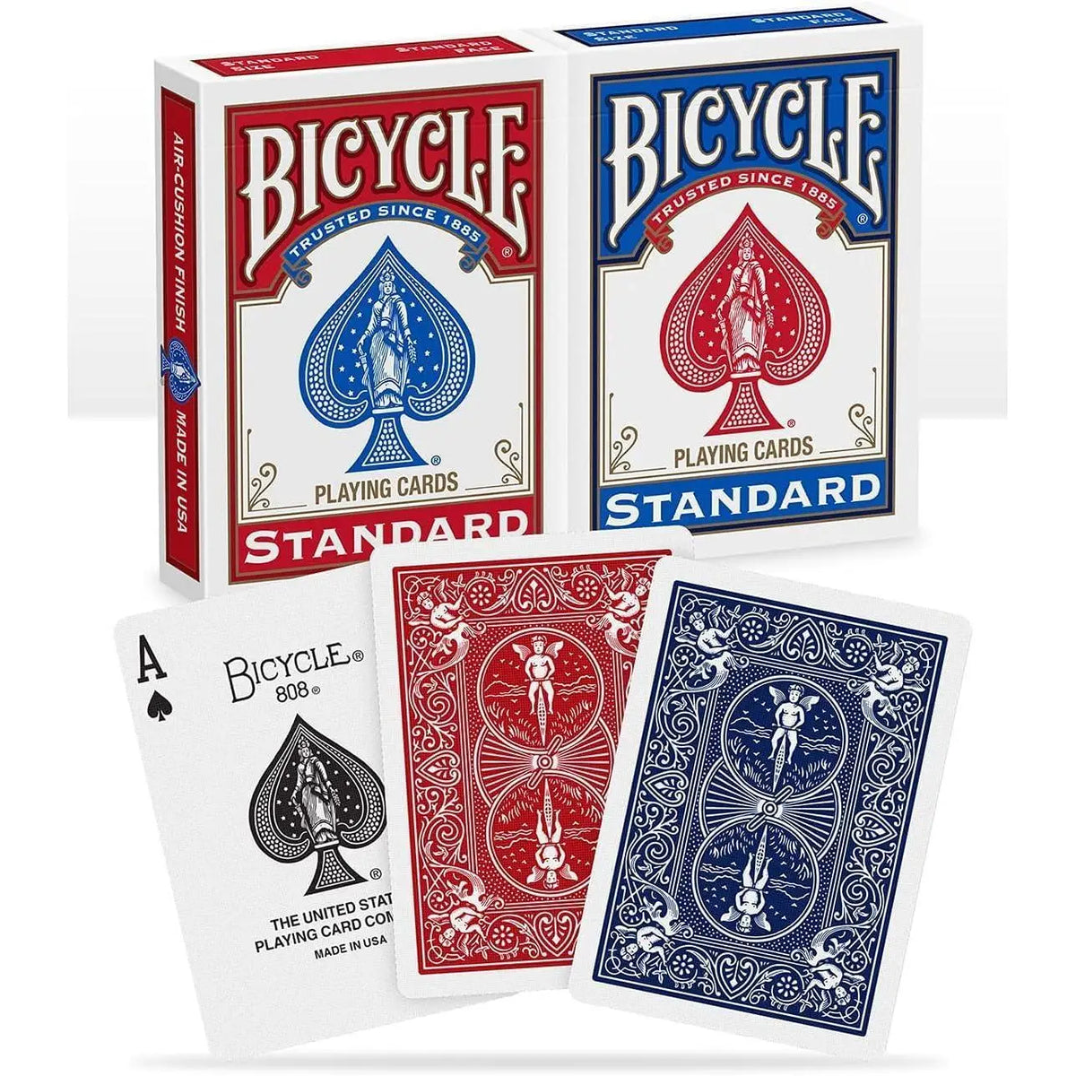 Fournier - Baraja de cartas inglesas Bicycle, roja o azul (Paquete de 2 unidades)