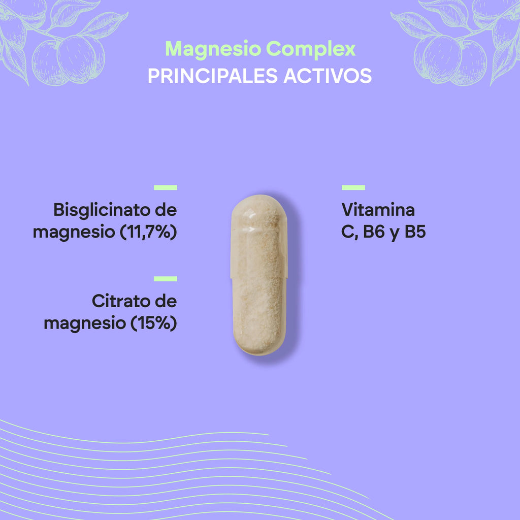 Citrato de Magnesio 1545mg + Magnesio Bisglicinato 600mg -  Reduce Cansancio y Fatiga - Magnesium Complex Alta Biodisponibilidad - 120 Cápsulas Veganas Nutralie