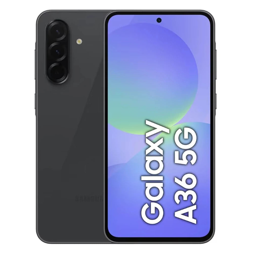 Samsung Galaxy A36 5G, 8 GB de RAM, 128 GB de ROM, pantalla AMOLED de 6,7", tasa de refresco de 120 Hz, cámara de 50 MP, batería de 5000 mAh, resistencia al agua IP67, doble SIM - Smartphone Android para telefonía móvil 5G.