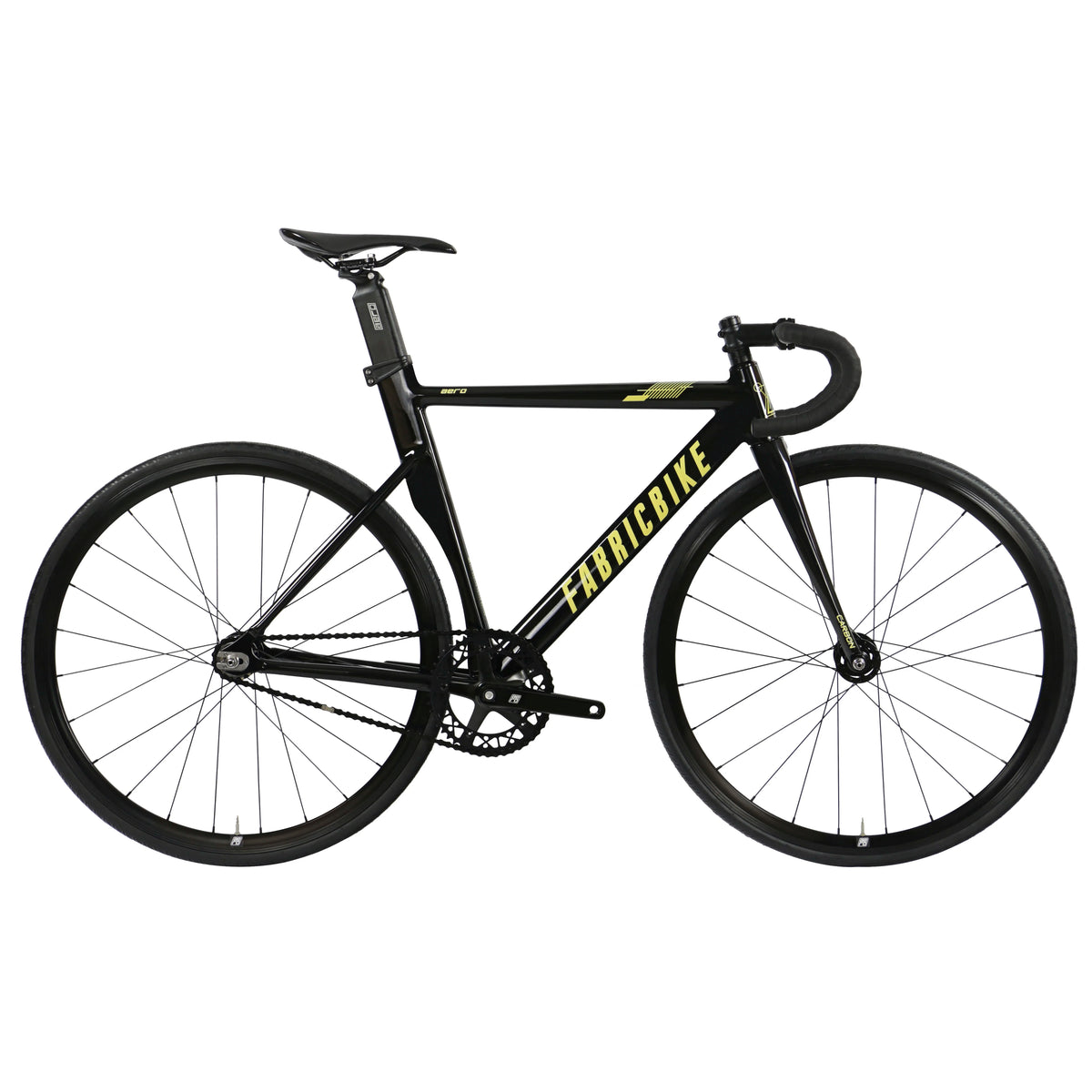 Bicicleta de piñón fijo FabricBike Aero, Fixie, monomarcha, cuadro de aluminio y horquilla de carbono, ruedas de 28", 5 colores, 3 tallas, 7,95 kg (talla M).
