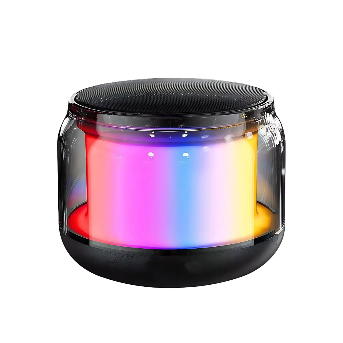 Altavoz Bluetooth portátil con luces LED, LIFA MB152, diseño compacto con 10 modos de iluminación, radio FM, entradas AUX y tarjeta TF, ideal para música y ambiente, con conectividad Bluetooth 5.0 y controles integrados para mayor facilidad