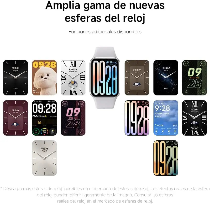 Xiaomi Smart Band 9 Pro 1.74" AMOLED Smartwatch with GPS, Bluetooth 5.4, 150+ Sports Modes, Heart Rate & SpO₂ Monitoring, 21 Days Battery Life, Compatible with Android, Available in Black and Silver.