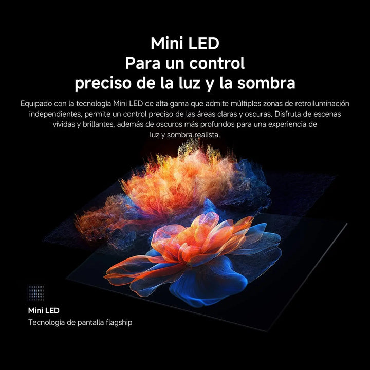 Oficial | Xiaomi TV FX Mini LED 43, QD-Mini LED para un contraste profundo y detalles nítidos, Brillo impresionante con HDR10+, Sonido envolvente Dolby Audio™ y DTS:X, Diseño unibody elegante con Fire TV integrado y Alexa
