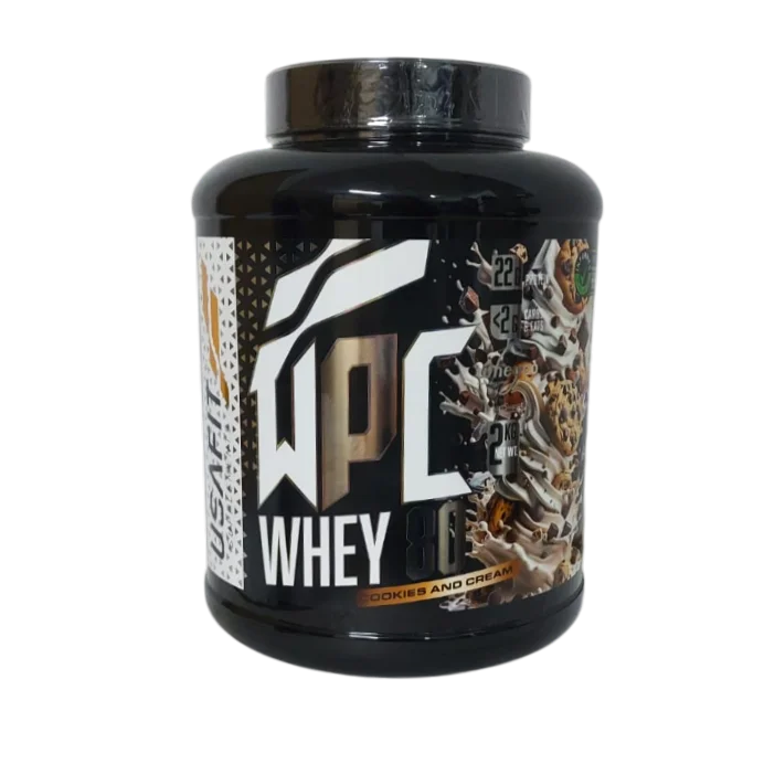 Usafit - Proteína WHEY 80  sin azúcares añadidos, concentrado de suero 100% para recuperación muscular post-entrenamiento. Elige tu sabor!