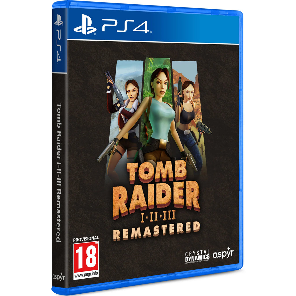 Tomb raider i-iii remastered starring lara croft choose spanish version playstation ps5 ps4 nintendo switch physical game