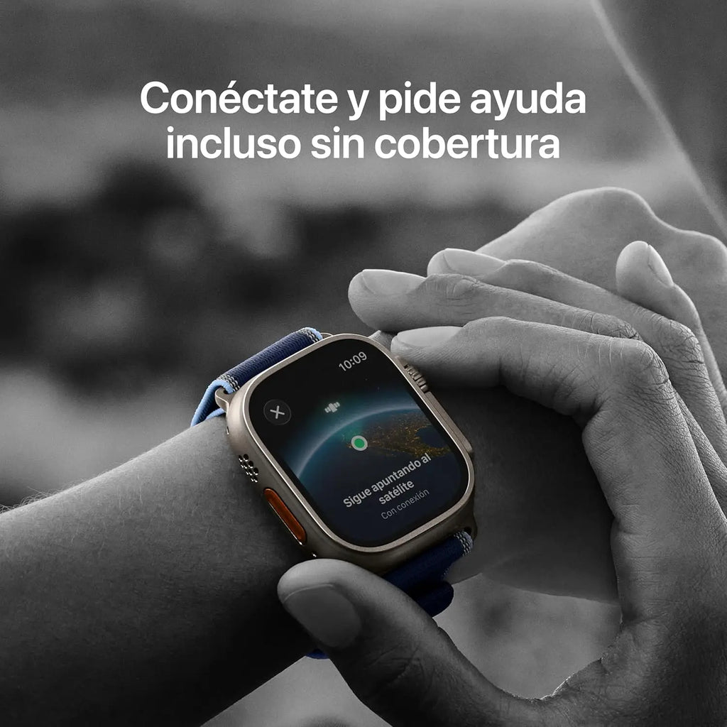 Apple Watch Ultra 3 de 49 mm (grande) en titanio negro: reloj inteligente con pantalla de 1'', GPS, monitor de frecuencia cardíaca, despertador, compatible con iOS y watchOS, con certificación CE para hombres y mujeres, resistente al agua y duradero.