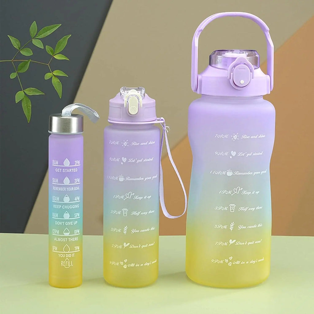 Set de 3 Botellas Deportivas 2Lts - 900ml - 500ml