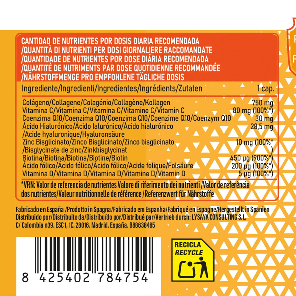 PRIMAL ASSAULT | Colágeno Ácido Hialurónico - Hidrolizado + Biotina + Q10 - Piel Cartílago - Vit C D B12 y Zinc - Collagen Complex - 60 Cápsulas