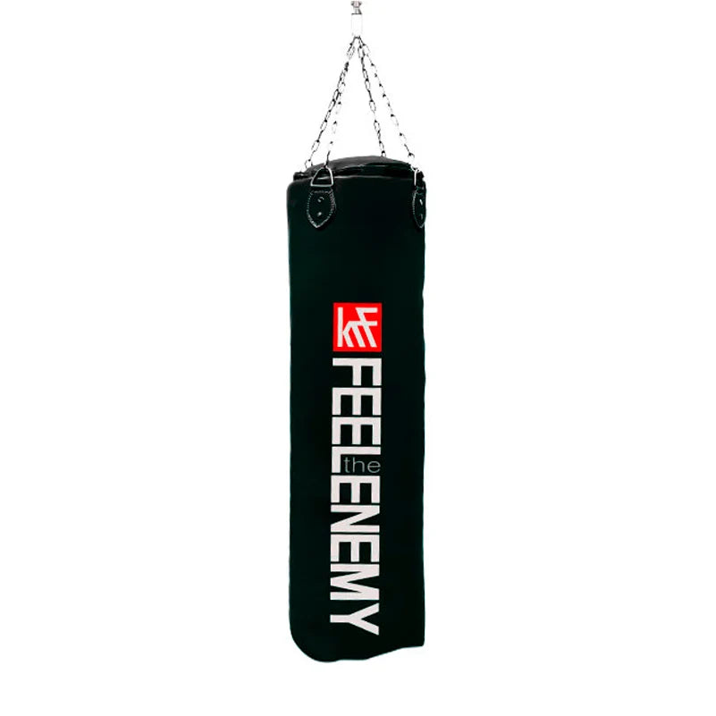 SACO DE BOXEO PROFESIONAL SIN RELLENO NEGRO 120x35CM KRF FEEL THE ENEMY