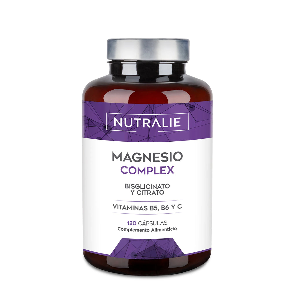 Citrato de Magnesio 1545mg + Magnesio Bisglicinato 600mg -  Reduce Cansancio y Fatiga - Magnesium Complex Alta Biodisponibilidad - 120 Cápsulas Veganas Nutralie