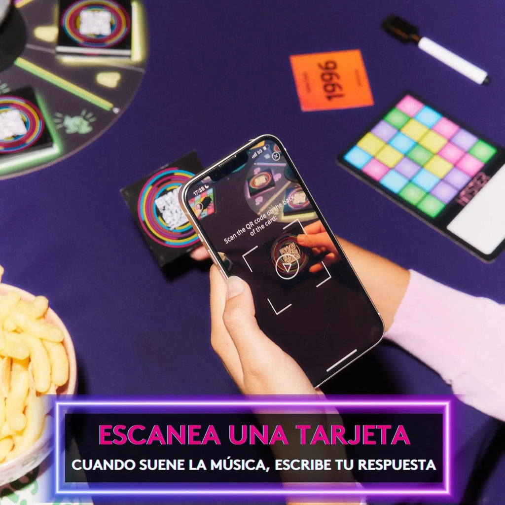 Hitster Bingo by Jumbo is a fun party board game for ages 16+, featuring a reversible board with 2 difficulty levels and 225 songs to guess, perfect for 2-10 players. Enjoy music while playing this engaging Spanish board game