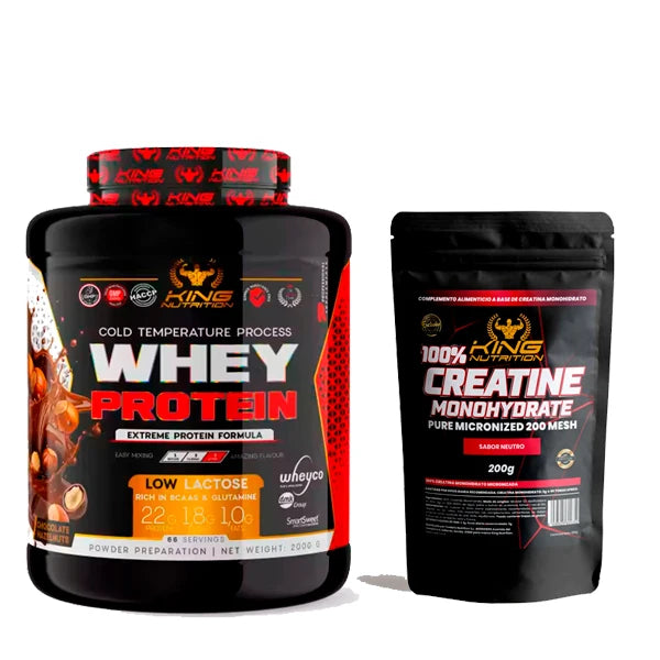 King Nutrition Whey Protein 2kg Proteina Concentrada + 200g de creatine monohydrate