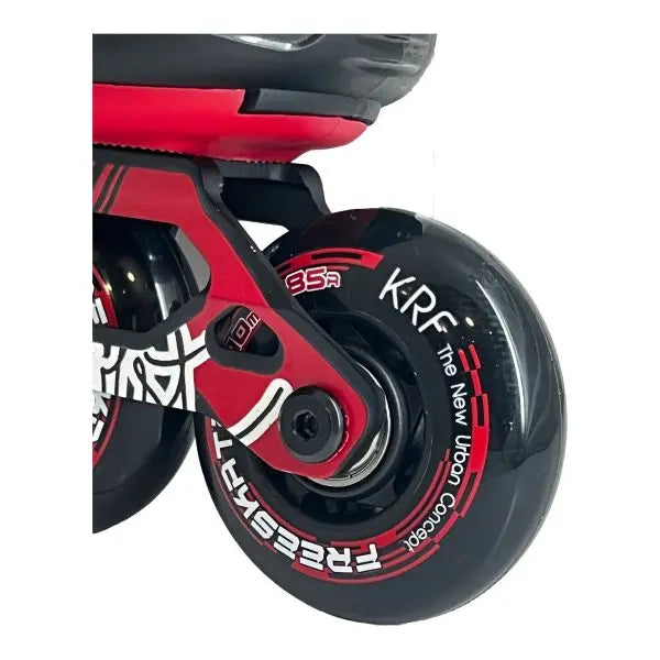 KRF PATÍN FREESKATE AJUSTABLE HARD FIRST BLACK/RED