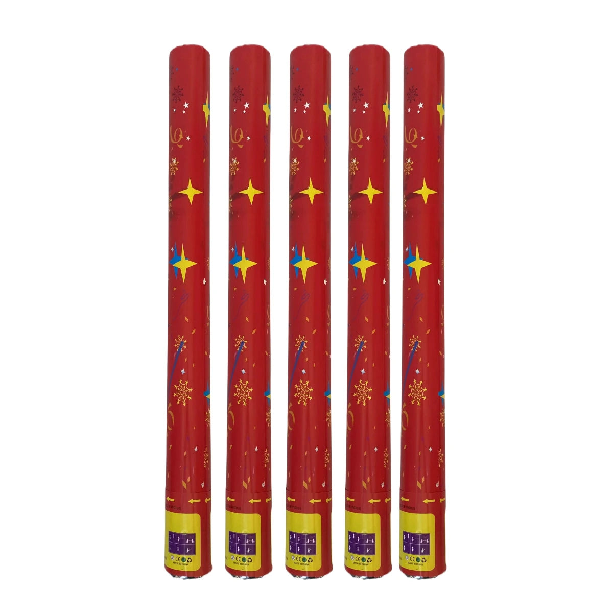 Maxia Market Cañón de confeti Tubo Confetti para fiesta celebraciones multicolor metal metalico 27 - 77 cm
