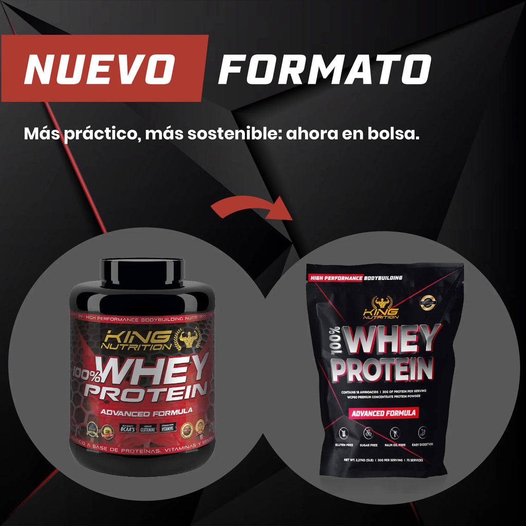 Whey Protein 1,8kg King Nutrition Proteina Concentrada.*