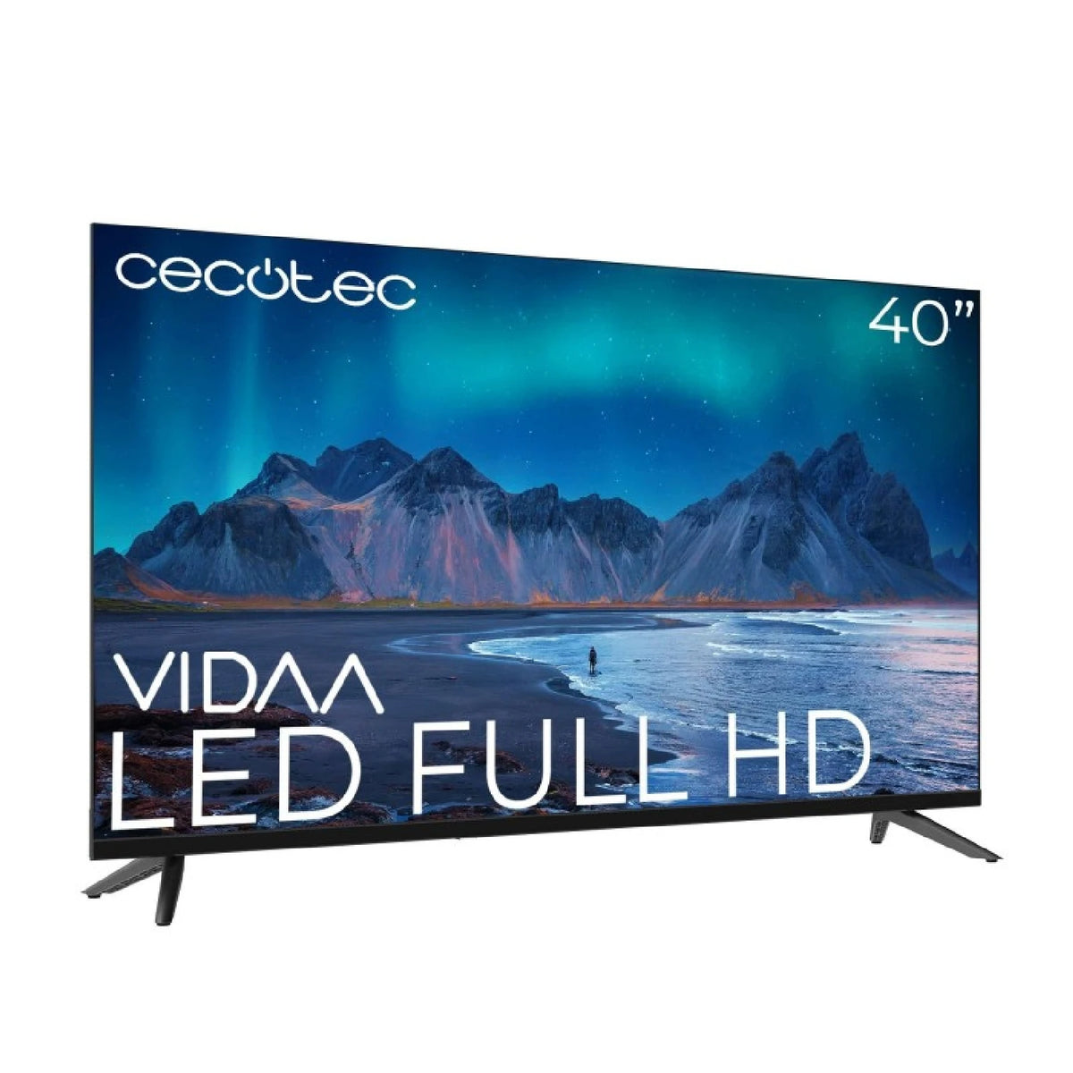 Cecotec smart tv, 40 inch full hd led television a5 series alf50040, vidaa, dolby audio, integrated wifi, chromecast