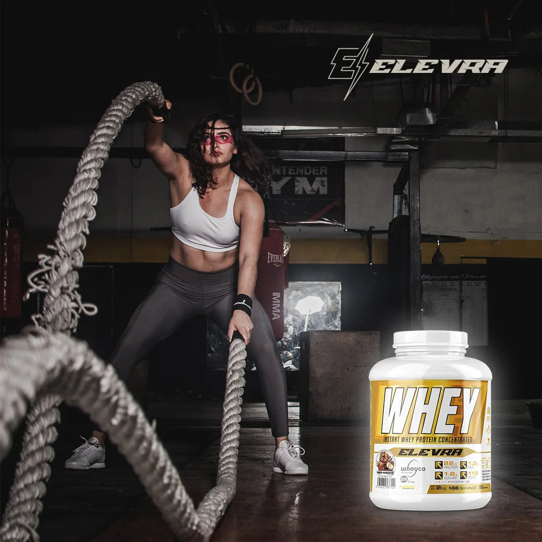 ELEVRA - 100% PRO Whey Protein 2kg / Esta fórmula superior de proteína de suero concentrada WHEYCO® se elabora mediante procesos de fabricación optimizados, directos al cliente final. Así se obtiene la máxima calidad al