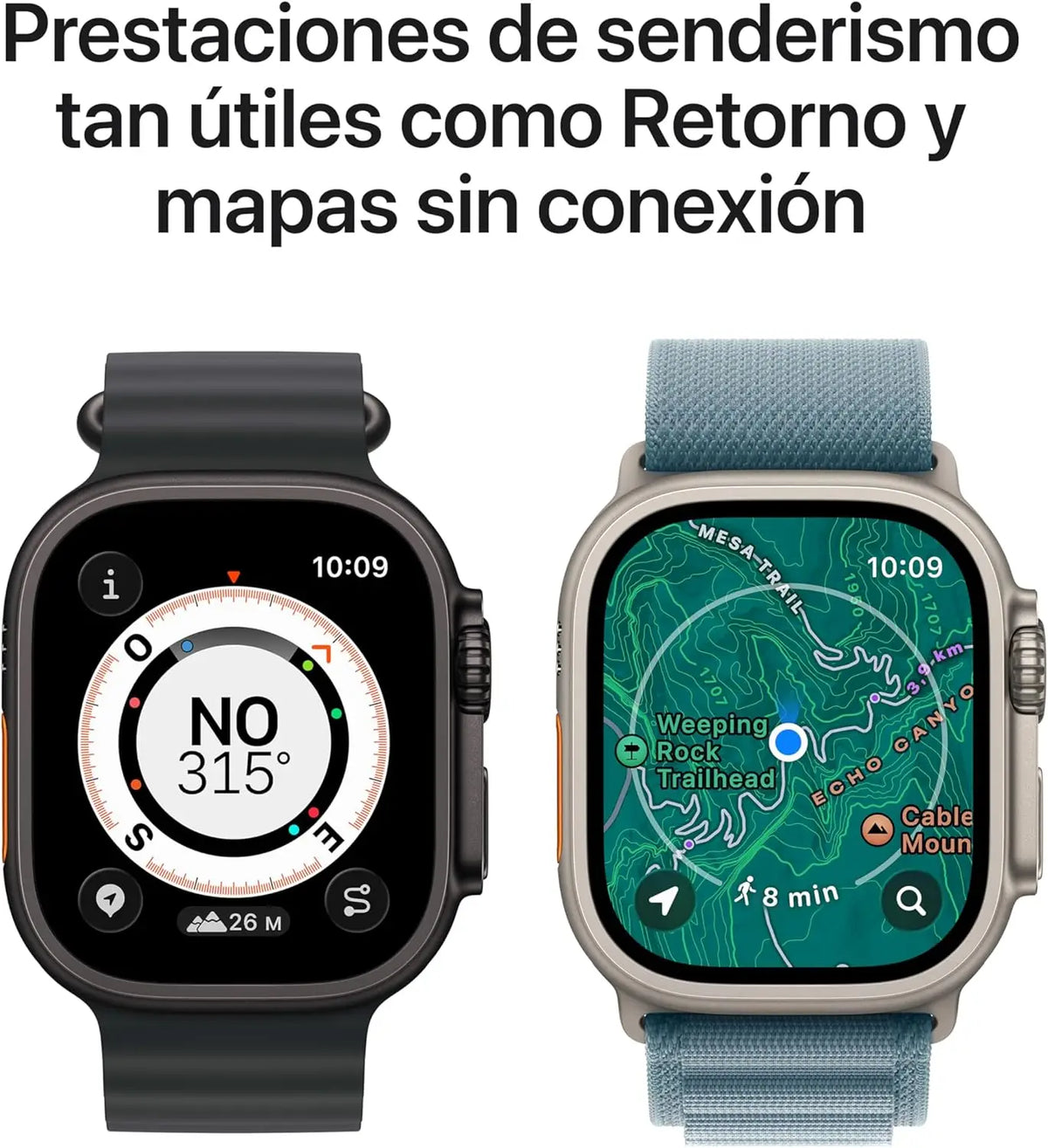 Apple Watch Ultra 3 de 49 mm (grande) en titanio negro: reloj inteligente con pantalla de 1'', GPS, monitor de frecuencia cardíaca, despertador, compatible con iOS y watchOS, con certificación CE para hombres y mujeres, resistente al agua y duradero.
