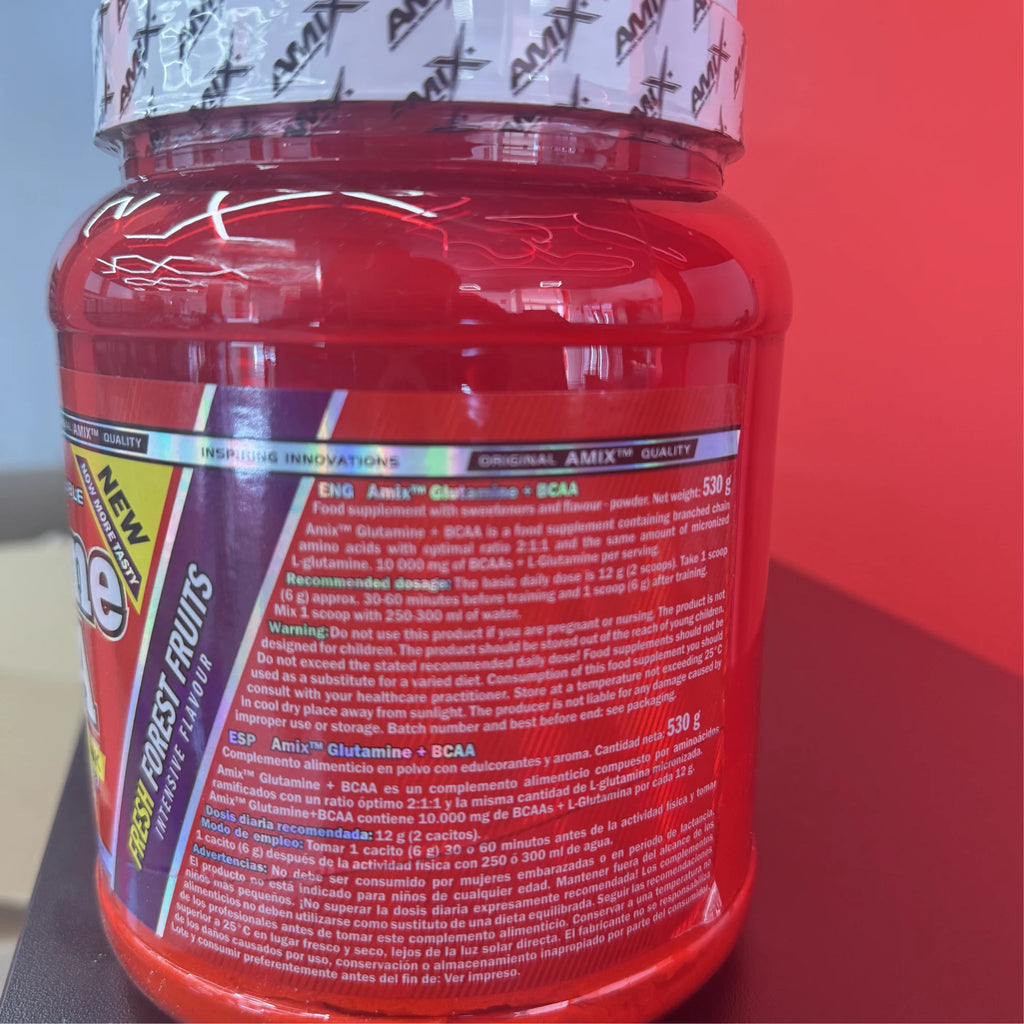 Glutamina + BCAA AMIX 530Gr Varios Sabores + Shaker De Regalo