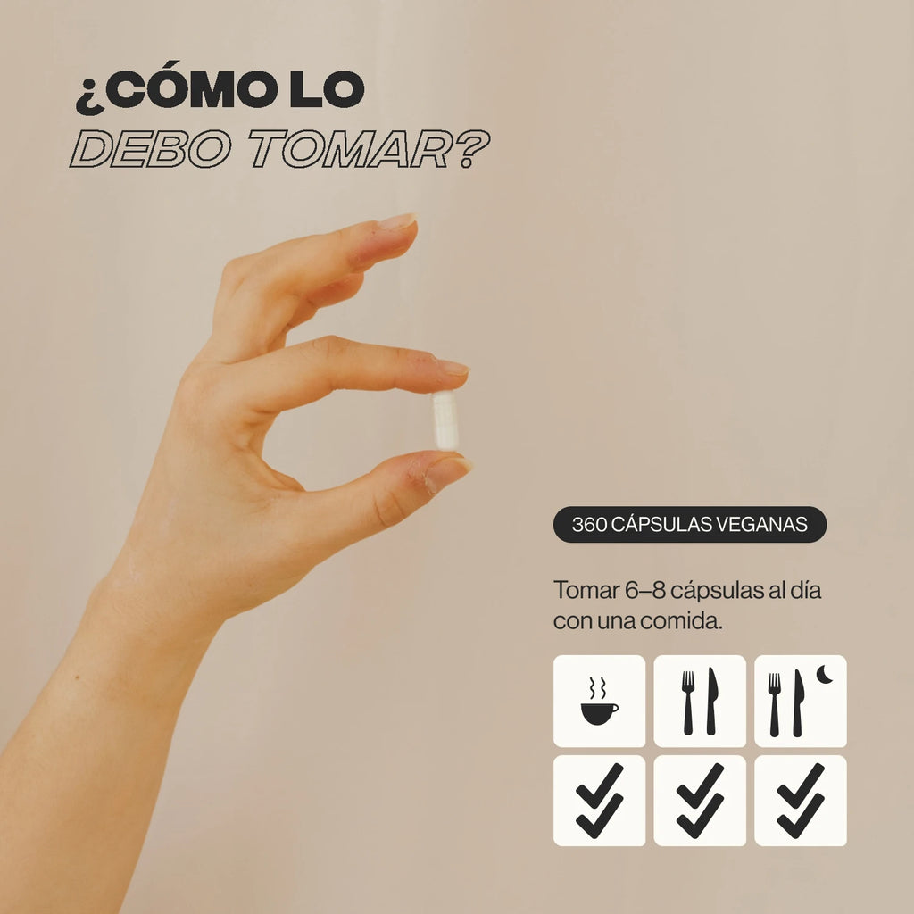 L-Arginina Forma libre - 360 Cápsulas Veganas Zenement